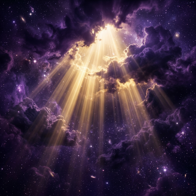 宇宙から降り注ぐ神聖な光